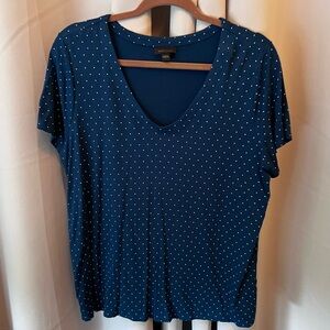 J. Jill Blue Short Sleeve Relaxed T-Shirt